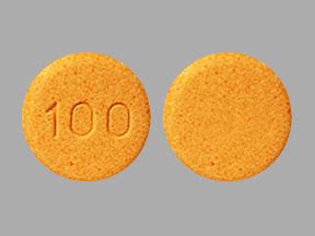 q100 pill|orange round pill 100 q.